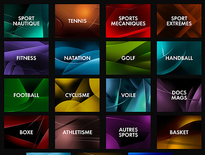 Canal+ Thématique sport branding design typography ui web