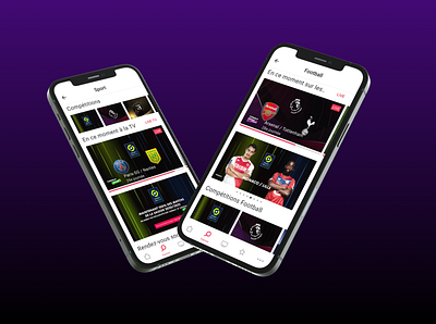 MyCANAL Sport app branding design sport ui web
