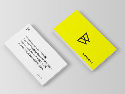 Brazen UXDG Business Card business card design identity