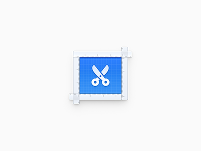 Screenshot app icon blueprint crop icon mac icon macos icon osx icon realistic ruler drawing sandor scissors shears clippers screenshots screenshot skeu skeuomorph skeuomorphism ui icon user interface icon ux icon