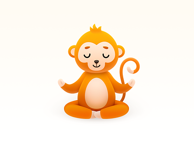 Yoga Monkey character illustration cute animal deep thought iconography little monkey mac icon macos icon osx icon meditation meditate operating system icon os icon realistic icon app icon sandor skeu icon skeuomorph icon skeuomorphism icon user interface icon ui icon gui yoga instructor yoga monkey zen