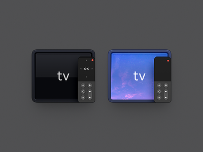 tv Icons app icon mac icon macos icon osx icon realistic remote control sandor screen skeu skeuomorph skeuomorphism tv remote tv set ui icon user interface icon ux icon