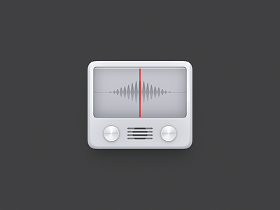 Radio Icon app icon fm radio instrument mac icon macos icon osx icon radio realistic recorder sandor skeu skeuomorph skeuomorphism ui icon user interface icon ux icon