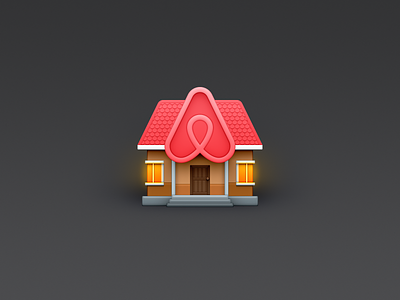 Airbnb Icon airbnb app icon building house mac icon macos icon osx icon realistic rent residential sandor skeu skeuomorph skeuomorphism ui icon user interface icon ux icon villa mansion