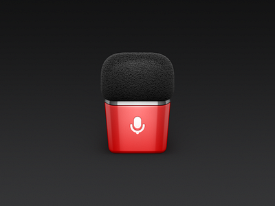 Microphone Icon app icon mac icon macos icon osx icon microphone radio equipment realistic recording sandor skeu skeuomorph skeuomorphism ui icon user interface icon ux icon