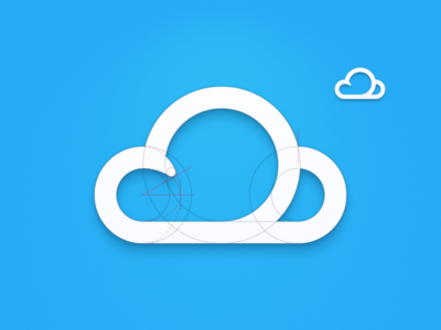 Cloud Logo Design blue circle cloud construction dotted icon logo sandor stripes