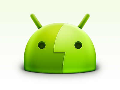 Android Robot + Finder :ϟ) android android robot app icon finder finder icon helmet mac icon macos icon osx icon realistic robot sandor skeu skeuomorph skeuomorphism smartfinder smartisan ui icon user interface icon ux icon