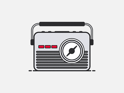 Radio 2 classic icon iconography illustration outline radio retro retro radio sandor