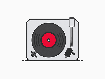 Turntable 2 classic icon iconography illustration music outline player retro sandor turntable vinyl