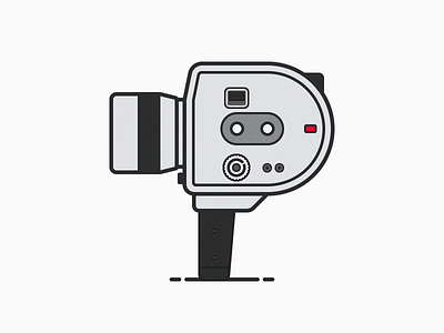 Video Camera 2 camera classic icon iconography illustration outline retro sandor video video camera