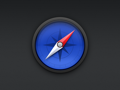 Compass Icon app icon blue compass dashboard mac icon macos icon osx icon metal needle north realistic safari sandor skeu skeuomorph skeuomorphism smartisan south ui icon user interface icon ux icon
