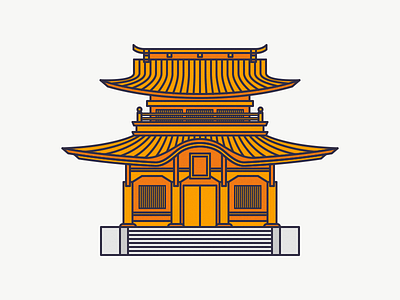 Aso Shrine aso iconography illustration japan outline sandor shrine