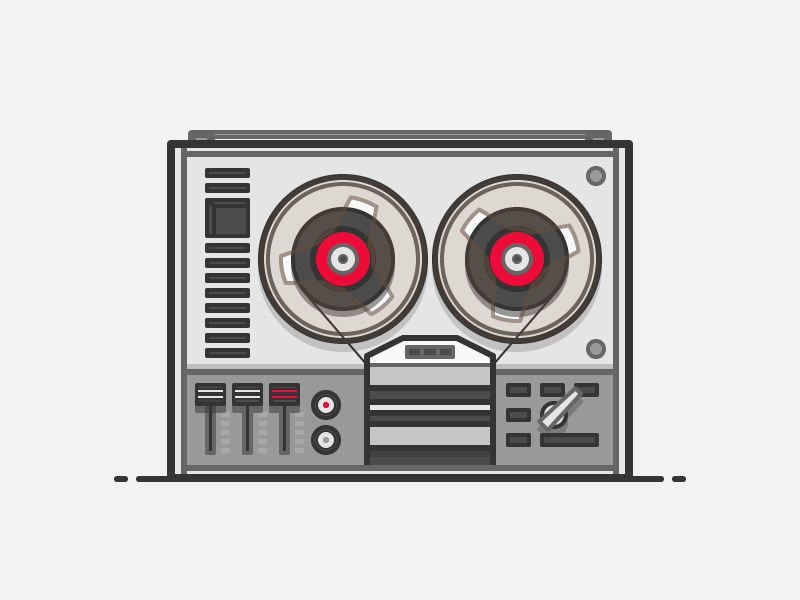 Old fashioned audio tape recorder ghetto boom box and audiotape from 90s  Stock Vector Vector And Low Budget Royalty Free Image Pic ESY050254520   agefotostock