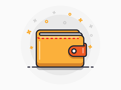 Wallet icon iconography illustration line outline pay payment sandor shopping wallet