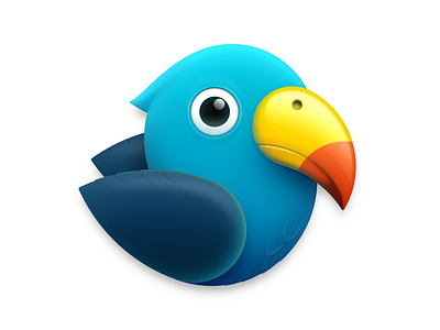 Parrot Icon animal icon app icon beak bird logo mac icon macos icon osx icon macaw parrot realistic sandor skeu skeuomorph skeuomorphism ui icon user interface icon ux icon wing