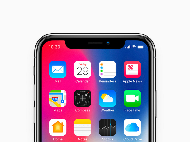iPhone X - Mockup (fit 2436 x 1125 pixel resolution) by Sandor on Dribbble