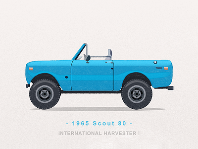 1965 Scout 80 car icon iconography illustration international harvester international harvester scout sandor scout scout 80 suv truck watercolor