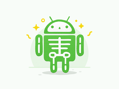 Android Skeleton android android robot bone google icon iconography illustration line outline robot sandor skeleton