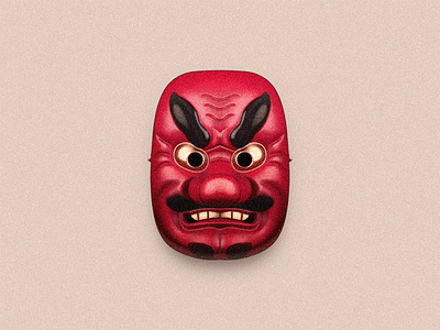Japanese Mask afreet cacodemon daemon demon ghost illustration incubus japanese japanese mask mask monster sandor