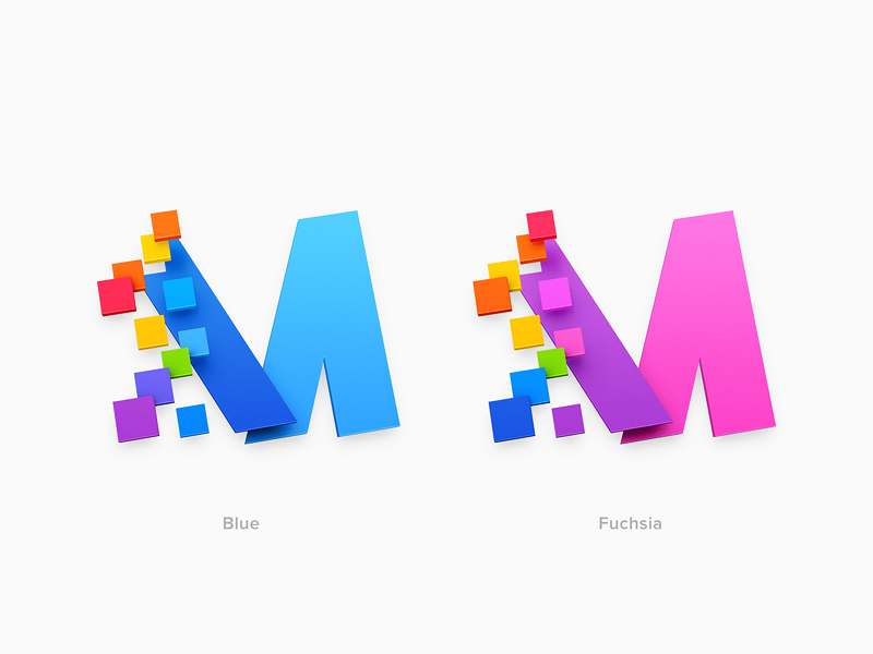 Name icon blue fuchsia