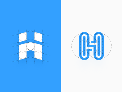 H Logo circle construction h logo home home logo house logo icon iconography illustration logo sandor stripes