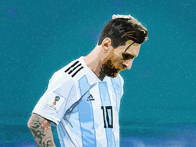 Messi 2018worldcup argentina ball football goals illustration messi painting sandor sport watercolor worldcup