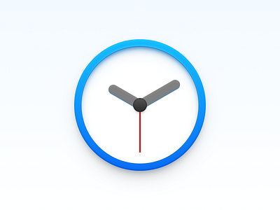 Clock Icon app icon clock clock icon mac icon macos icon osx icon realistic sandor skeu skeuomorph skeuomorphism time timer ui icon user interface icon ux icon vision pro visionos icon