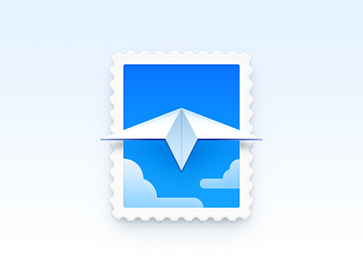 Mail Icon app icon e mail icon email icon fly mac icon macos icon osx icon mail icon paper plane plane plane icon realistic sandor skeu skeuomorph skeuomorphism stamp stamp icon ui icon user interface icon ux icon