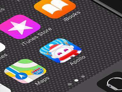 2018 "Apollo" Christmas Themed Icon apollo apollo for reddit app icon big sur bigsur christmas christmas hat ios icon iphone icon mac icon macos icon osx icon merry christmas realistic reddit sandor scarf skeu skeuomorph skeuomorphism snowball snowflake snowing snowman ui icon