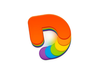 "D" Icon d icon d logo logo mac icon macos icon osx icon operating system icon os icon rainbow color realistic icon app icon sandor skeu icon skeuomorph icon skeuomorphism icon user interface icon ui icon gui