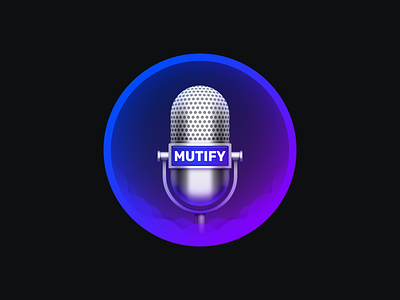 Mutify app icon mac icon macos icon osx icon microphone mute mutify realistic sandor skeu skeuomorph skeuomorphism sound wave ui icon user interface icon ux icon wave