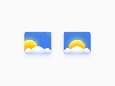 Weather Icon blue sky cloud cloud icon mac icon macos icon osx icon operating system icon os icon realistic icon app icon sandor skeu icon skeuomorph icon skeuomorphism icon sky smartisan sun sunshine user interface icon ui icon gui weather weather icon