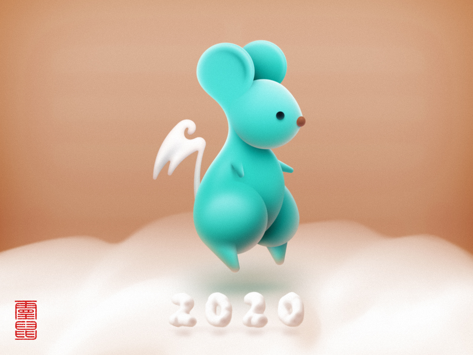 Wallpaper for 2020 Year of the Rat 灵鼠 2020 2020 year character chinese new year cloud download elf rat free happy new year icon illuatration mouse os icon rat realistic sandor smartisan spirit mouse spirit rat wallpaper