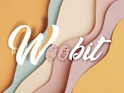 Multi-Woobit branding cream creamery design illustrator ilustrator logo logotype love minimal paper photoshop shadow typography