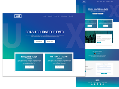 UX Crash Course Template bootstrap clean creative design design trends portfolio psd psd template responsive ui design web ui