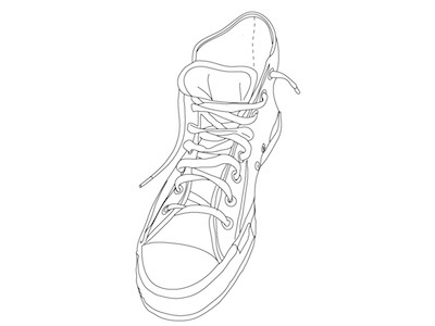 Converse Vector Sketch illustrator sketch vector