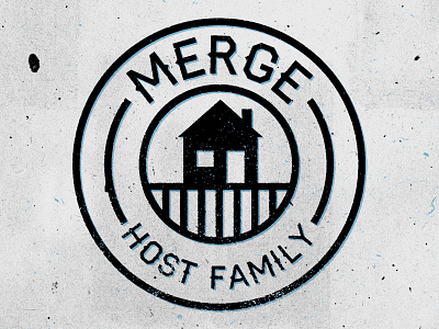 Merge Host Family Logo badge circle family flatirons flatirons community church host house logo merge stamp
