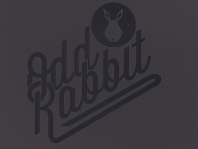 Odd Rabbit Logo greyscale logos odd rabbit script wisdom