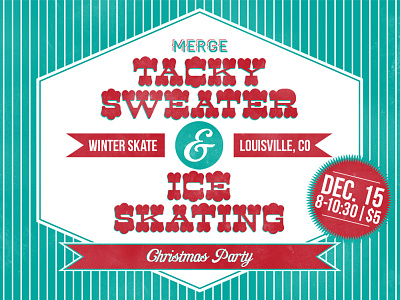 Christmas Party Flyer christmas dude flatirons ice merge party skating sweater tacky