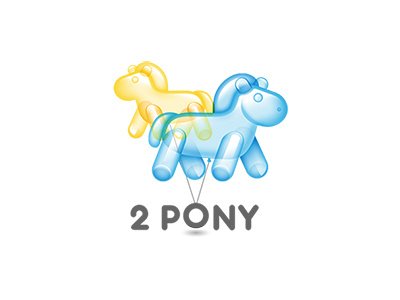 sketch two pony logo sketch