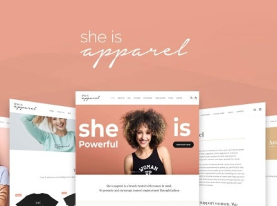 She is Apparel Website apparel clothing feminism she is apparel web design website