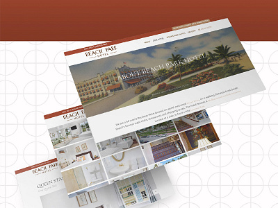 Beach Park Hotel Website design graphic hospitality hotel miami turquoise web design website