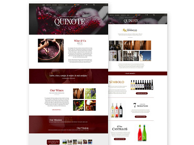 Quixote Vinum Website distribution food foodie logo miami spain vintage website wine wine brand wine logo wine website