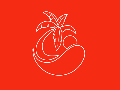 Clothing brand Logo beach clothing clothing brand illustration logo logo design logo design concept nature wave waves