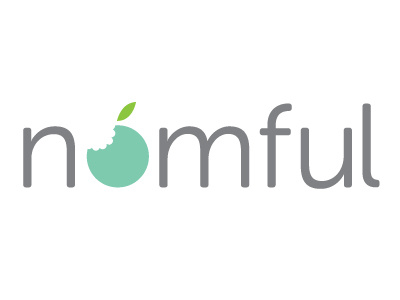 Nomful Logo application design branding exercise food fruit health logo nomful typography