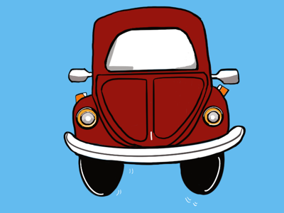 Red car car clean clear colors design doodle drive illustration red sketch sky