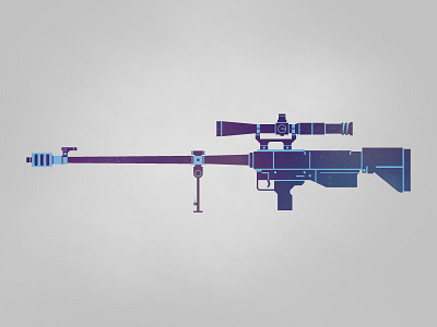 Sniper detail gun illustration minimalist sniper vector