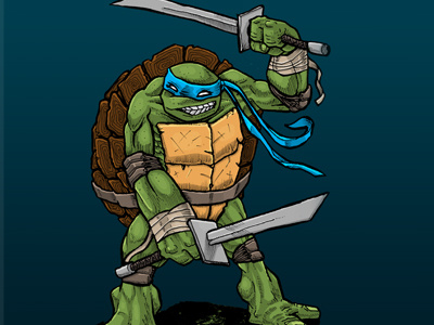 Leo fan art illustration turtles