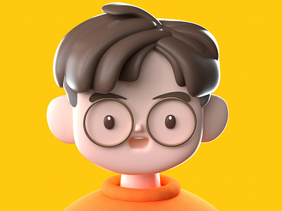 Take Photo 3d cartoon character design illustration style