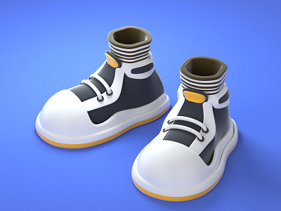 cartoon shoes 3d character design graphic design illustration ui